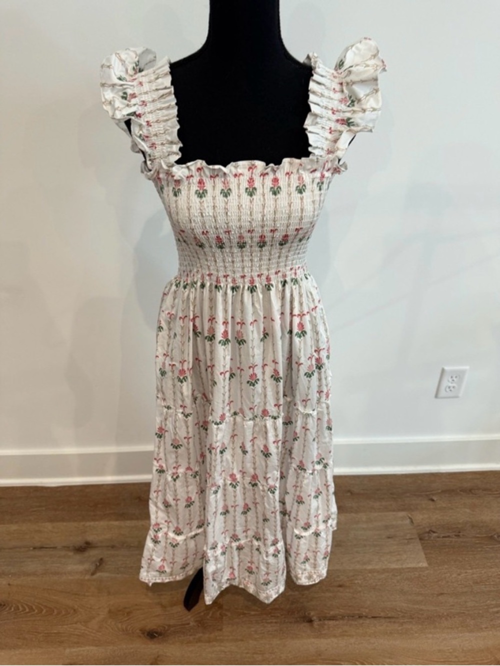Hill House Home - Ellie dress - Pink & Green Floral Print